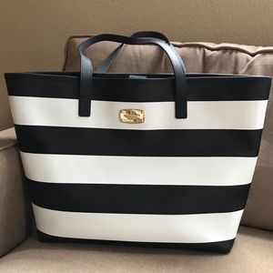 Michael Kors Jet Set medium black/white tote